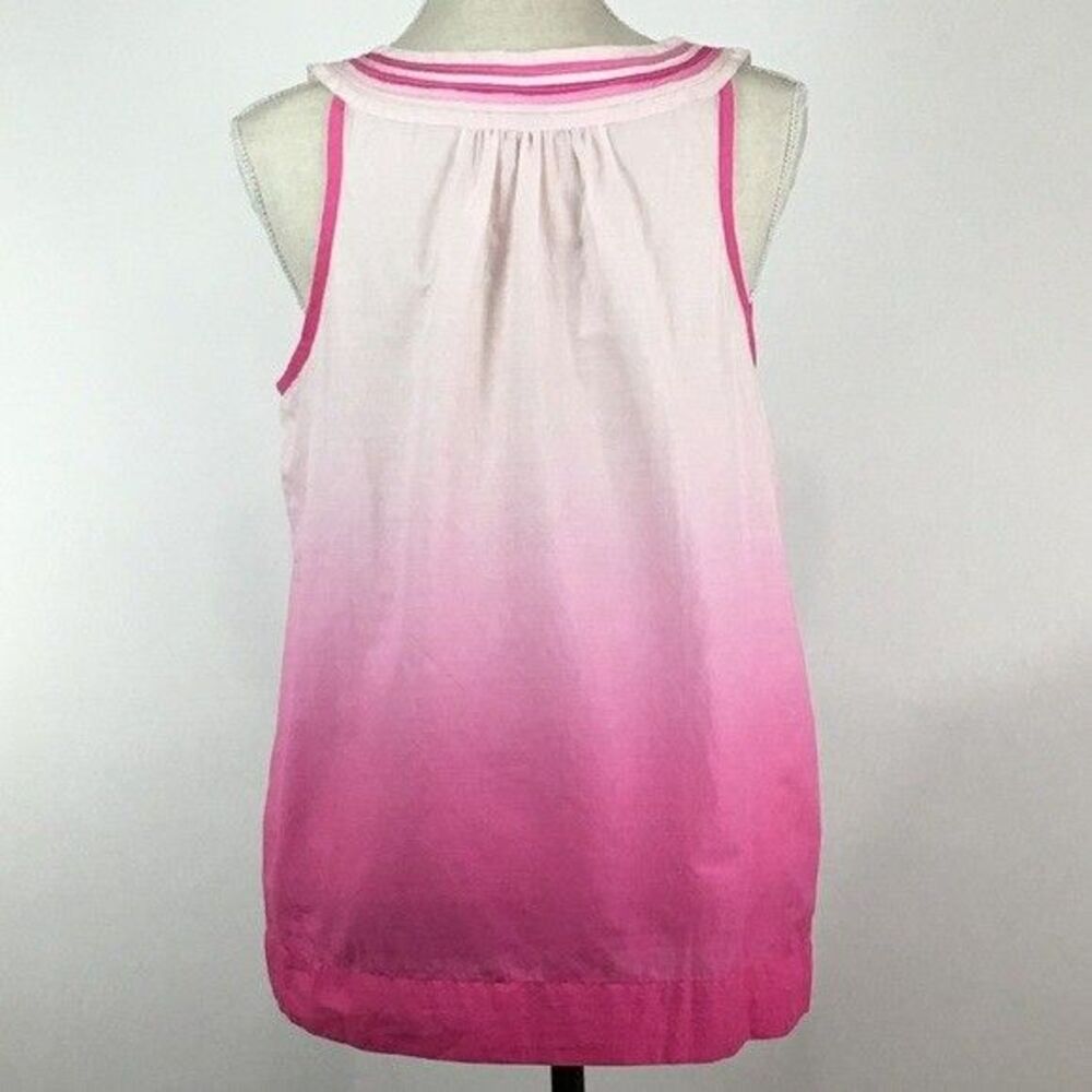 Tommy Hilfiger Womens Medium Pink Ombre Sleeveless Top Floral Neckline Tank - Picture 5 of 8